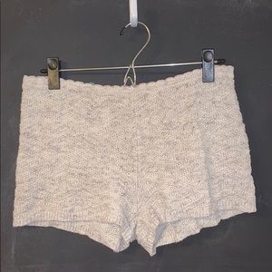 Cream Knit Shorts
